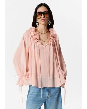 & Other Stories Ruffle Blouse - Pink