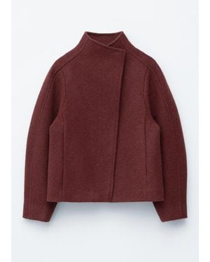 & Other Stories Asymmetric Wool Jacket - Red