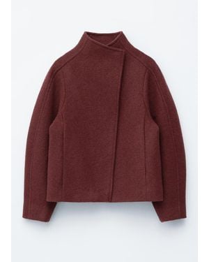 & Other Stories Asymmetric Wool Jacket - Red