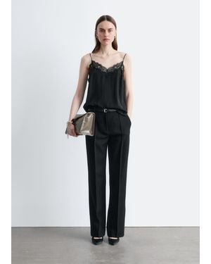 & Other Stories Wool-Blend Tailored Trousers - White