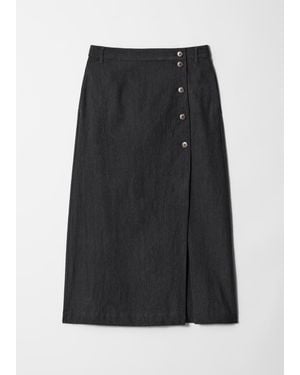 & Other Stories Midi Pencil Skirt - Black