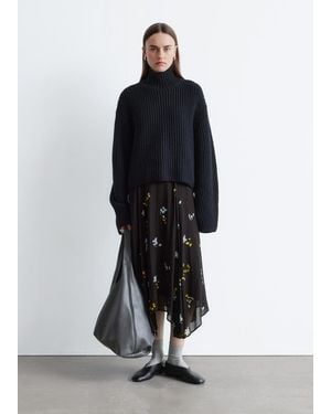 & Other Stories Asymmetric Midi Skirt - White