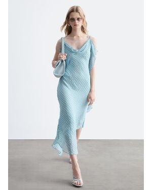 & Other Stories Draped Midi Dress - Blue