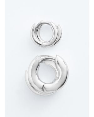 & Other Stories Chunky Hoop Earring Set - White