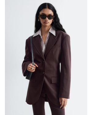 & Other Stories Single-Breasted Blazer - Brown
