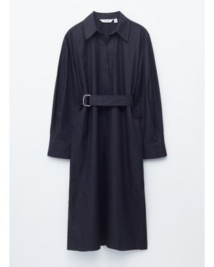 & Other Stories Belted Midi Dress - Blue
