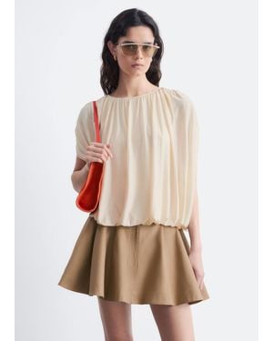 & Other Stories Draped Jersey Top - Natural