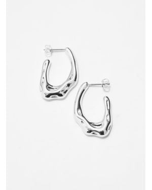 & Other Stories Wavy Hoop Earrings - Metallic