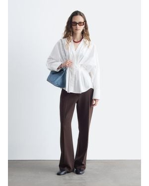& Other Stories Tailored Press Crease Trousers - White