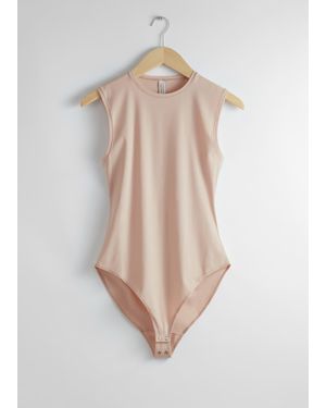 & Other Stories Slim Sleeveless Bodysuit - White