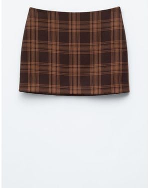 & Other Stories Checked Mini Skirt - White