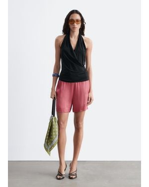 & Other Stories Satin Pull-On Shorts - Red