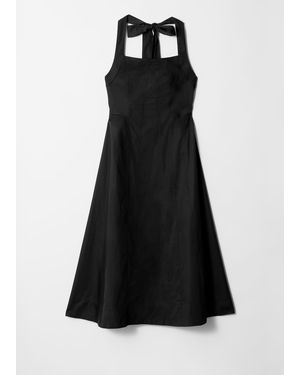 & Other Stories Halterneck Midi Dress - Black