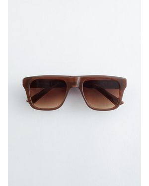 & Other Stories Square-Frame Sunglasses - Brown
