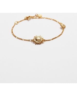& Other Stories Sunflower Charm Bracelet - White