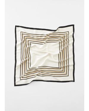 & Other Stories Graphic-Print Square Scarf - White
