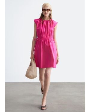& Other Stories Drawstring Waist Sleeveless Dress - Pink