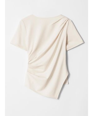 & Other Stories Draped Asymmetric T-Shirt - White
