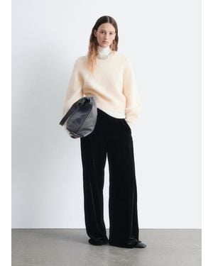 & Other Stories Pantalon Large En Velours - Noir