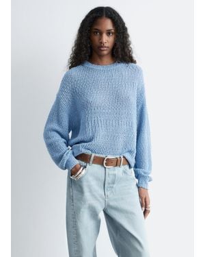 & Other Stories Silk-Cotton Knit Jumper - Blue