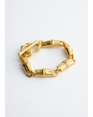 & Other Stories Sculpted Bracelet - Metallic