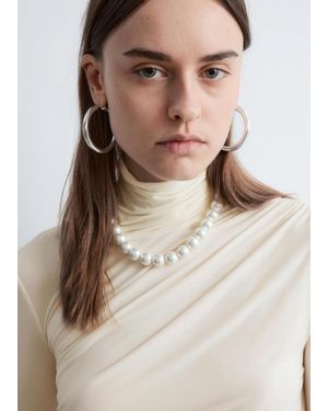 & Other Stories Draped Turtleneck Top - Natural