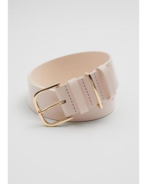 & Other Stories Leather Belt - Natural