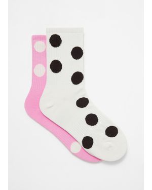 & Other Stories 2-Pack Polka Dot Socks - Pink