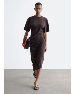 & Other Stories Asymmetric Midi T-Shirt Dress - White