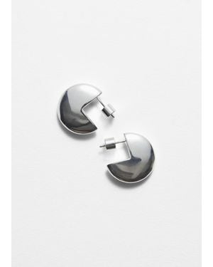 & Other Stories Geometric Hoop Earrings - White