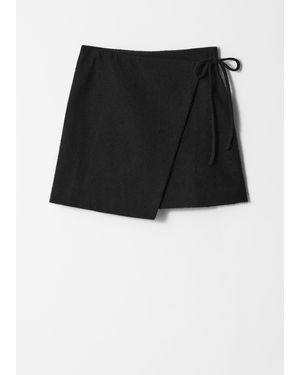 & Other Stories Wrap Mini Skirt - Black