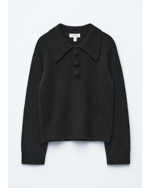 & Other Stories Alpaca-Blend Collared Jumper - Blue