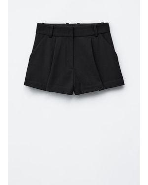 & Other Stories Press-Crease Wool Shorts - Black