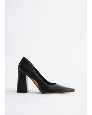 & Other Stories Block-Heel Court Shoes - White