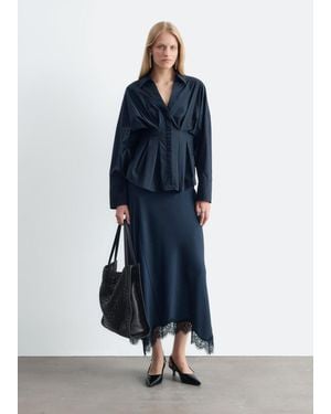 & Other Stories Lace-Detail Long Skirt - Blue
