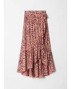 & Other Stories Wrap Midi Skirt - Red