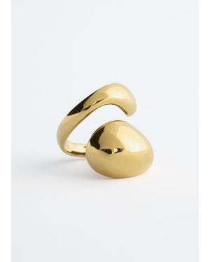 & Other Stories Double-Twist Sculptural Ring - Metallic