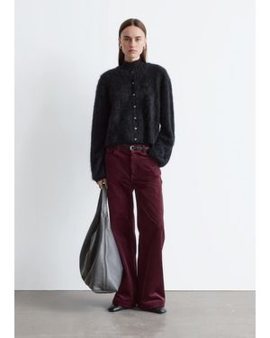 & Other Stories Wide-Leg Corduroy Trousers - Red