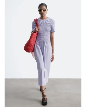 & Other Stories Smocked Midi Dress - Purple