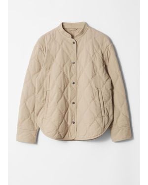 & Other Stories Quilted Stand-Collar Jacket - Natural