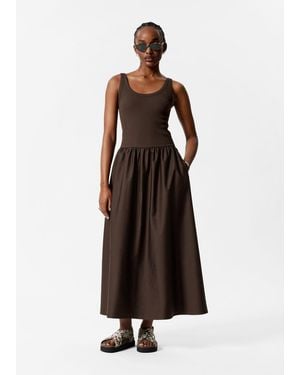 & Other Stories Tank Midi Dress - Brown