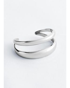 & Other Stories Cylindrical Cuff Bracelet - White