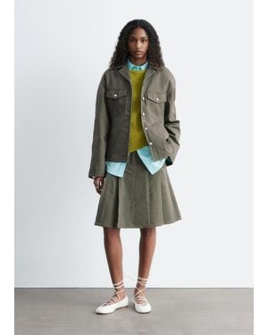 & Other Stories Tapered Cotton Jacket - Green