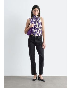 & Other Stories Cropped Slim-Leg Jeans - White