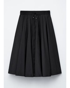 & Other Stories Drawstring A-Line Midi Skirt - White