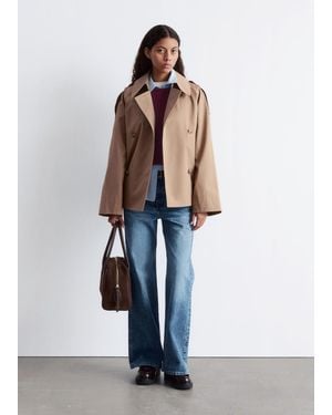 & Other Stories Double-Breasted Trench Jacket - White