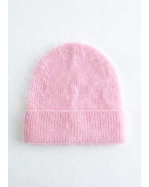 & Other Stories Brushed Cashmere Beanie - Pink