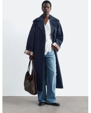 & Other Stories Belted Trench Coat - Blue