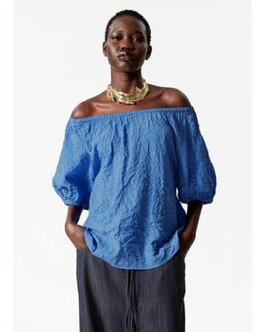 & Other Stories Off-Shoulder Blouse - Blue