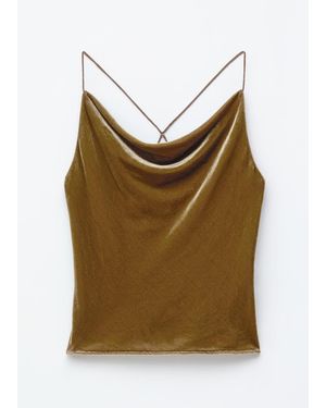 & Other Stories Strappy Velvet Top - Brown
